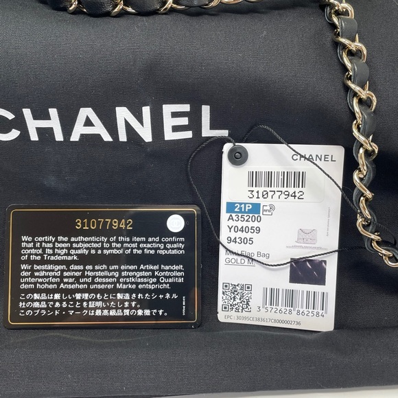 ‼️SOLD‼️Chanel 21P Mini Square Crossbody Lamb Bla - Picture 4 of 13